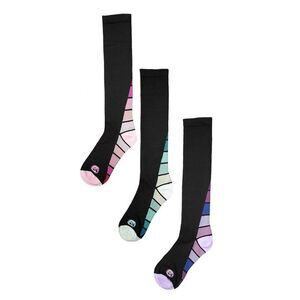 Soxy Womens/Ladies Compression Socks (Pack of 3) / Multicolored